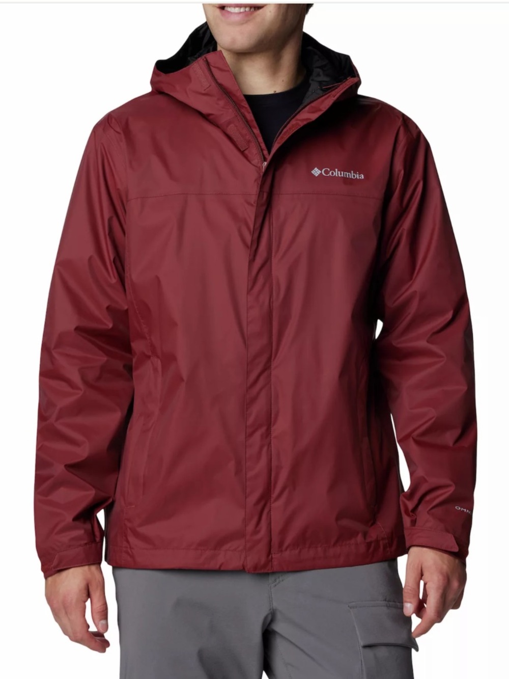 Columbia Maroon Hooded Water Tight II Jacket Sz XXL